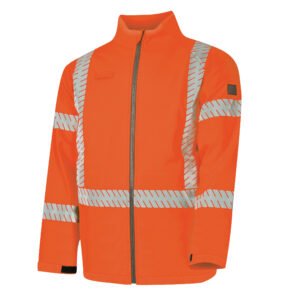 Hi-Vis FR Softshell Jacket with Segmented FR Tape