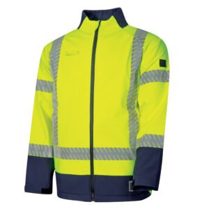 Hi-Vis PPE2 Softshell Jacket with Segmented FR Reflective Tape