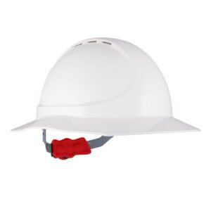 The Mate Type 1 ABS Vented Broad Brim Hard Hat with Ratchet Harness